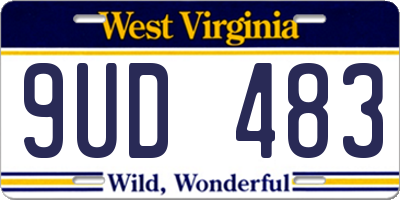 WV license plate 9UD483