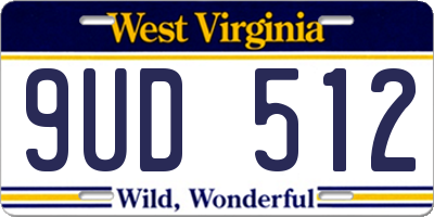 WV license plate 9UD512