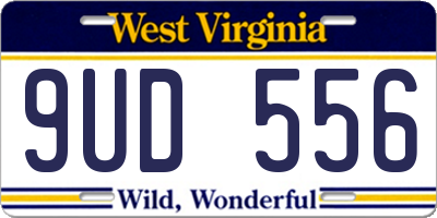 WV license plate 9UD556