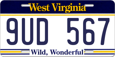 WV license plate 9UD567