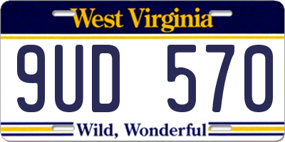 WV license plate 9UD570