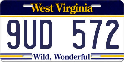 WV license plate 9UD572