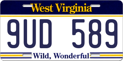 WV license plate 9UD589