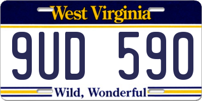 WV license plate 9UD590