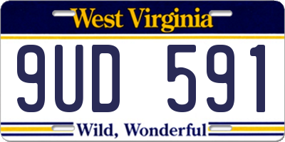 WV license plate 9UD591