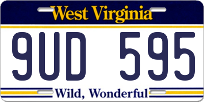 WV license plate 9UD595