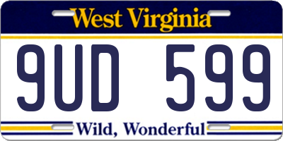 WV license plate 9UD599