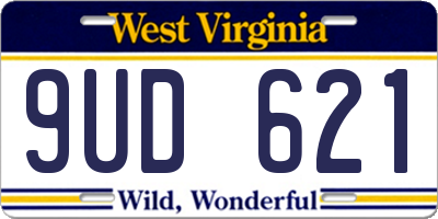WV license plate 9UD621
