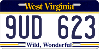 WV license plate 9UD623