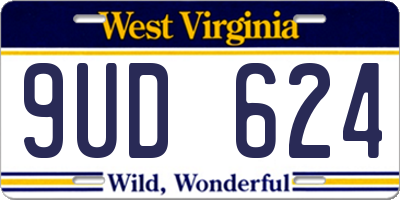 WV license plate 9UD624