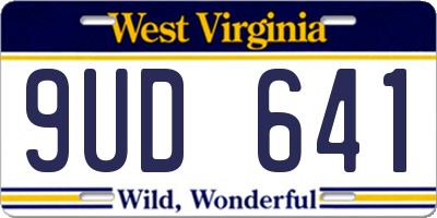 WV license plate 9UD641