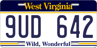 WV license plate 9UD642