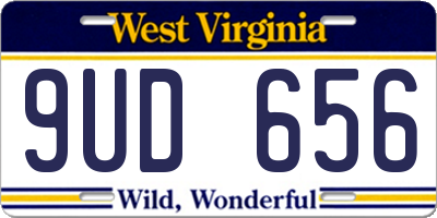 WV license plate 9UD656