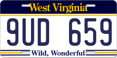 WV license plate 9UD659