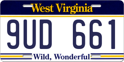 WV license plate 9UD661