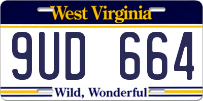 WV license plate 9UD664