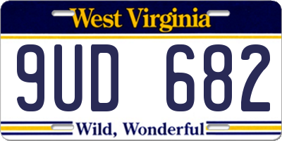 WV license plate 9UD682