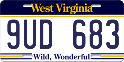 WV license plate 9UD683