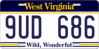 WV license plate 9UD686