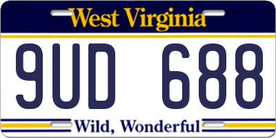WV license plate 9UD688