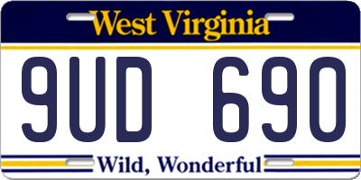 WV license plate 9UD690