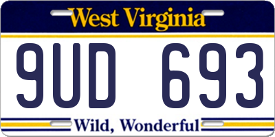 WV license plate 9UD693