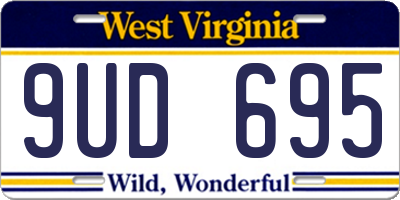 WV license plate 9UD695