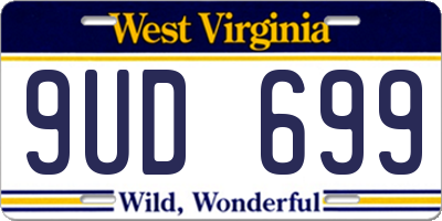 WV license plate 9UD699