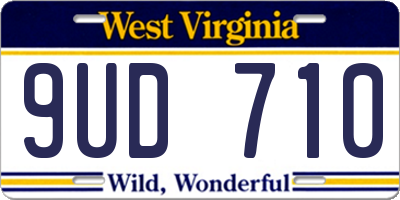 WV license plate 9UD710