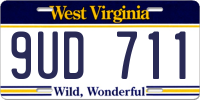 WV license plate 9UD711
