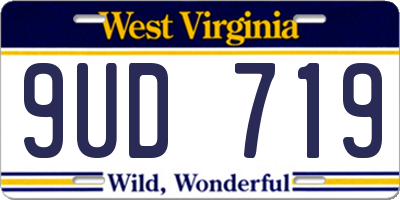 WV license plate 9UD719