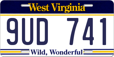 WV license plate 9UD741