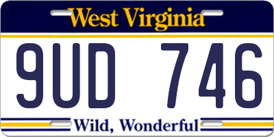 WV license plate 9UD746