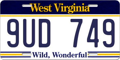 WV license plate 9UD749