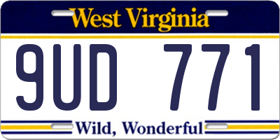 WV license plate 9UD771