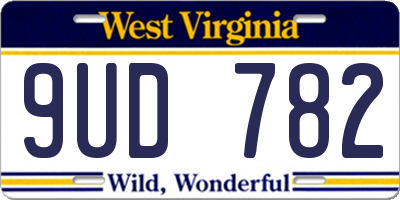 WV license plate 9UD782