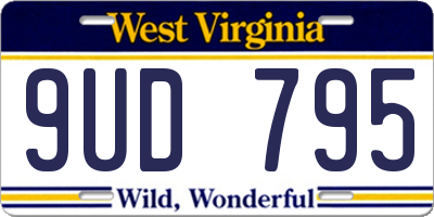WV license plate 9UD795