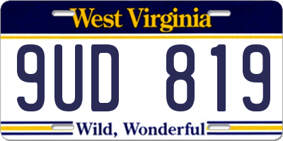 WV license plate 9UD819