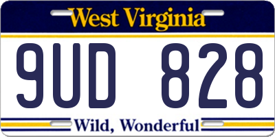 WV license plate 9UD828