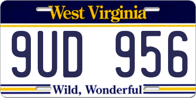WV license plate 9UD956