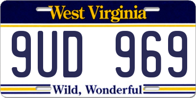 WV license plate 9UD969