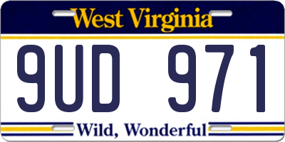 WV license plate 9UD971