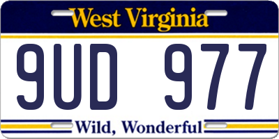 WV license plate 9UD977