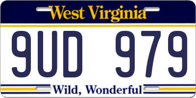 WV license plate 9UD979