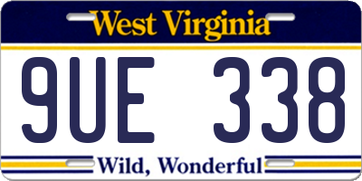 WV license plate 9UE338