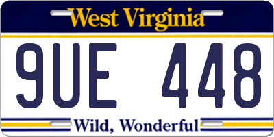 WV license plate 9UE448