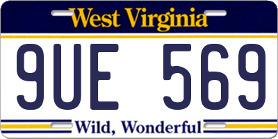 WV license plate 9UE569