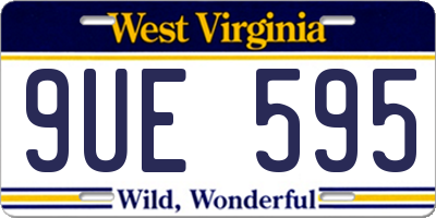 WV license plate 9UE595