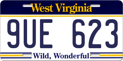 WV license plate 9UE623