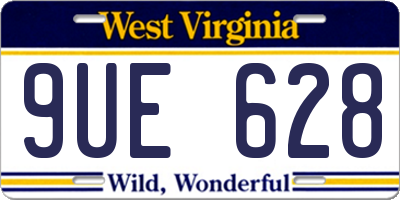 WV license plate 9UE628